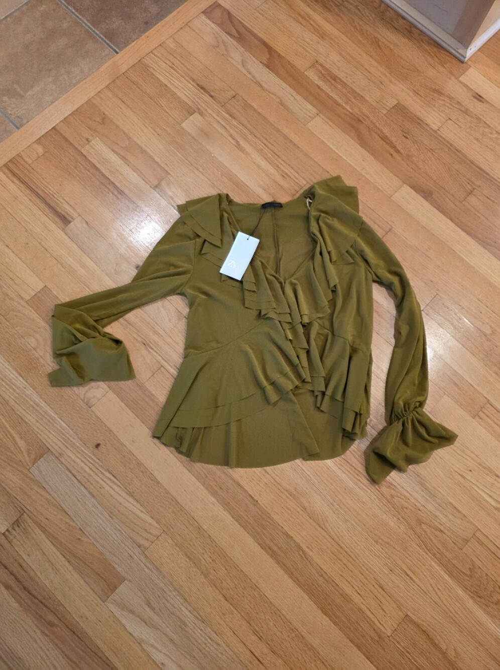 Zara Bell Sleeve Dress Blouse